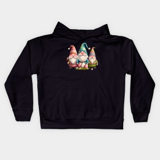 Funny Spring Gnomes Easter Egg Hunting Kids Hoodie